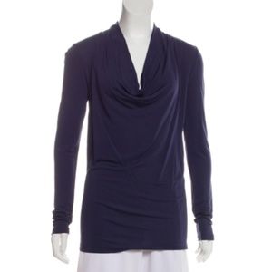 Slate Theory Cowl-Neck Long-Sleeved Top